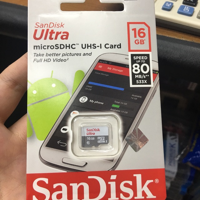 MEMORY SANDISK ULTRA 16GB 80MBPS