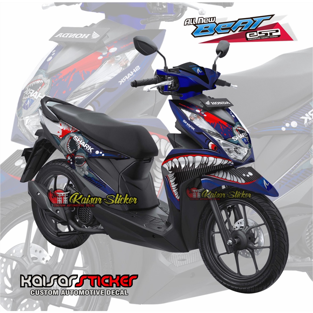 Decal Sticker Full Body BEAT FI NEW 2019 Deluxe Street - Dekal Stiker Beat 2020-2021Deluxe Shark