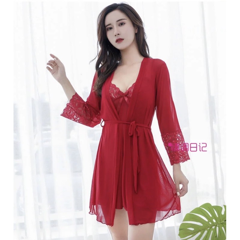 Satu set sexy lingerie kimono baju tidur seksi lingerie wanita sleepwear lingerie 075-5
