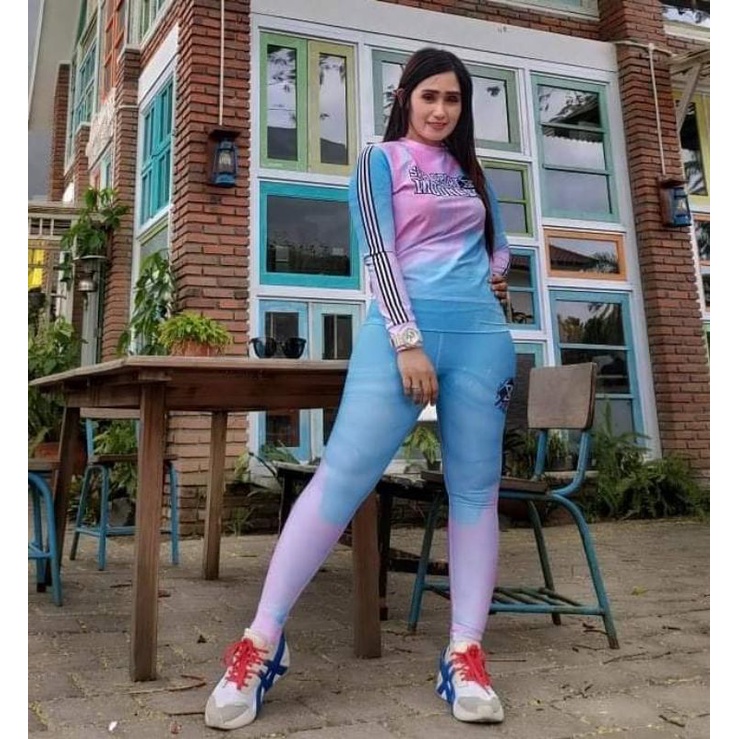 Pakaian Olahraga Wanita SXB SPORT SUPERRIOR SWOOSH ONE JUMPER AND LEGGING