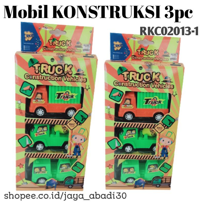 MAINAN MOBIL KONSTRUKSI 3PC MOLEN BOX EXCAVATOR GARUK RKC02013-1