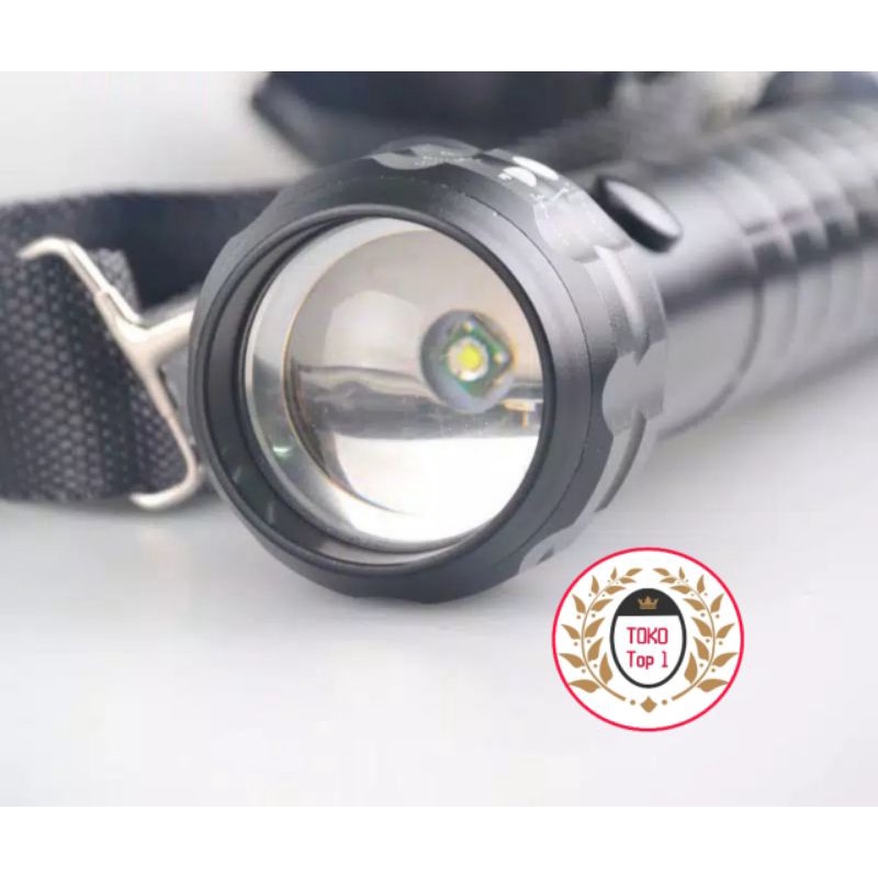 senter swat police/panjang  3baterai besar/baterai abc besar/senter /body besi/ baterai besar