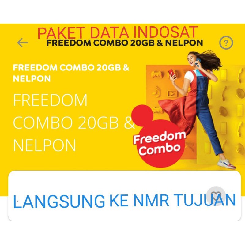 Kuota Data Paket Data Paket Internet Indosat Freedom Combo Shopee Indonesia