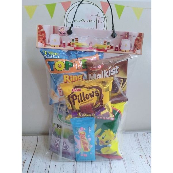 

TAS PLASTIK SNACK DAN LABEL UKURAN 18 CM