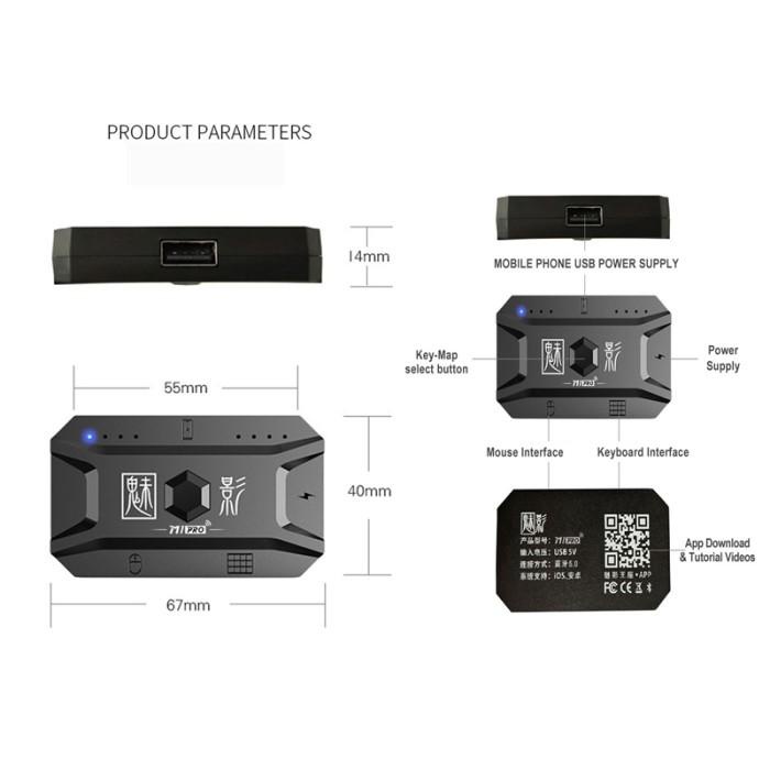 INDO Converter MIPRO Mouse Keyboard Wireless Bluetooth Android HP Tab