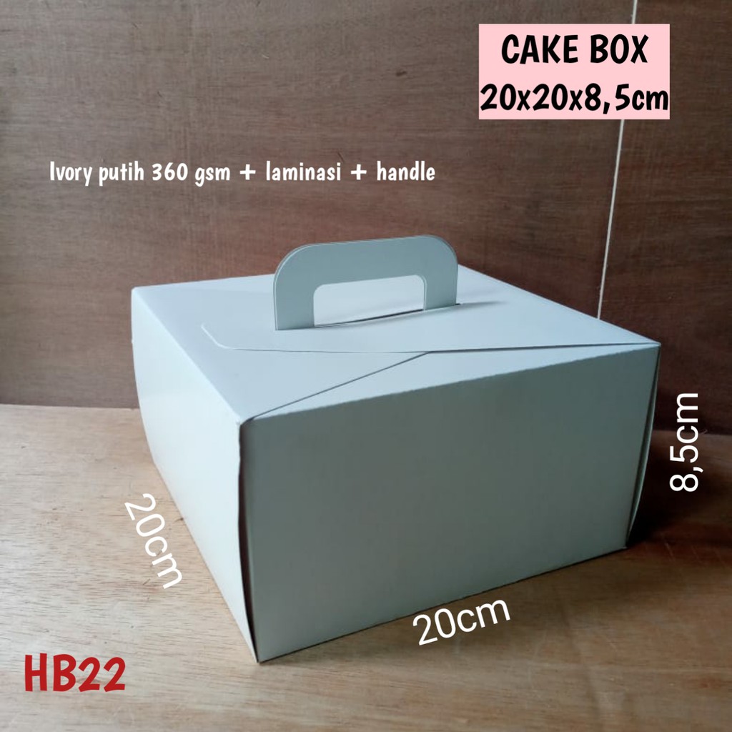 

isi 10 box kotak kue 20x20cm hb22 | kardus pizza tart parcel brownies cakebox