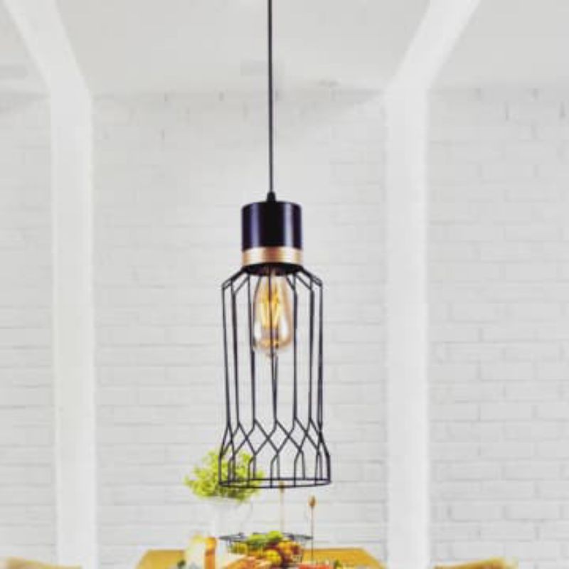 Eglare Khola Lampu Gantung Hias - Hitam
