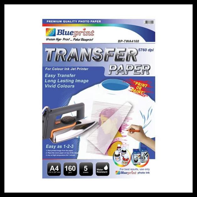 

Blueprint Bp-Tpa4160 Bp-Twa4160 Transfer Paper White A4