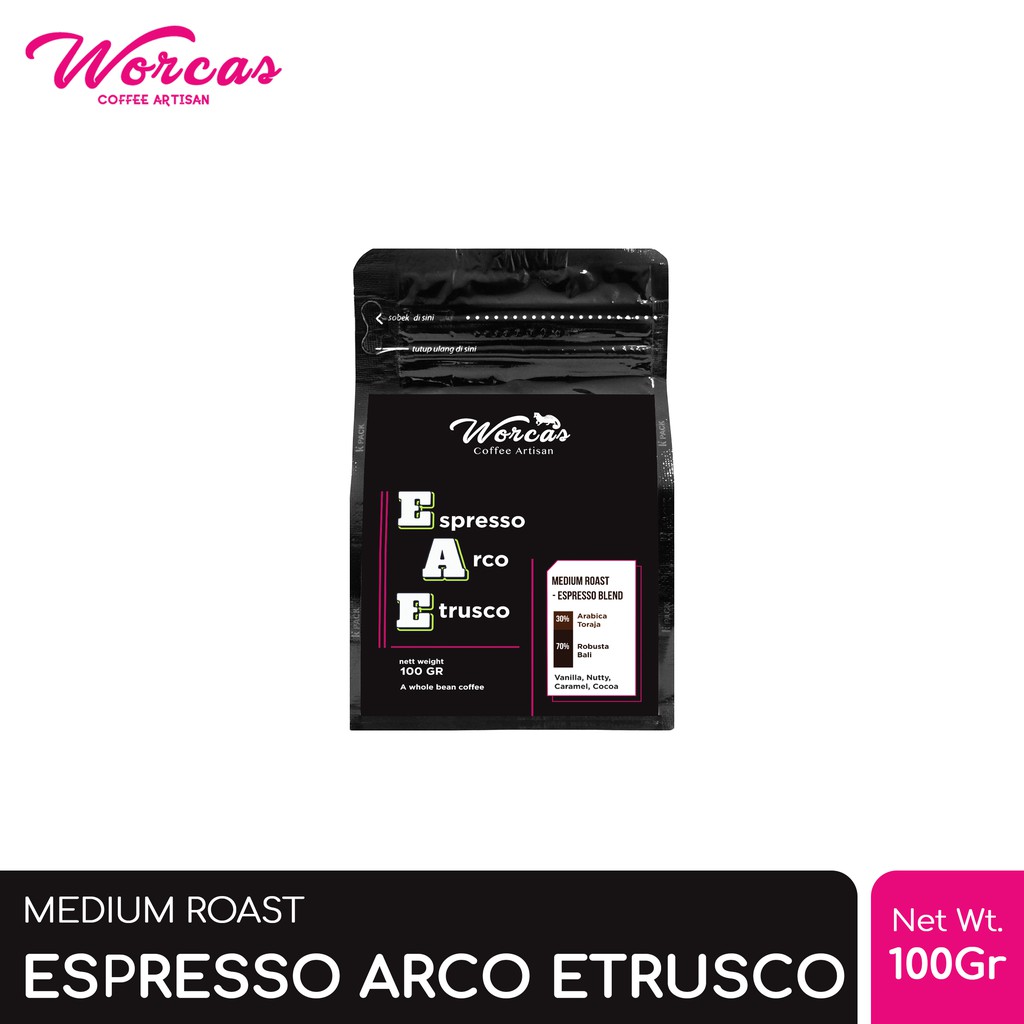 

WORCAS Arco Etrusco Espresso Blend 100 Gram | Medium Roast