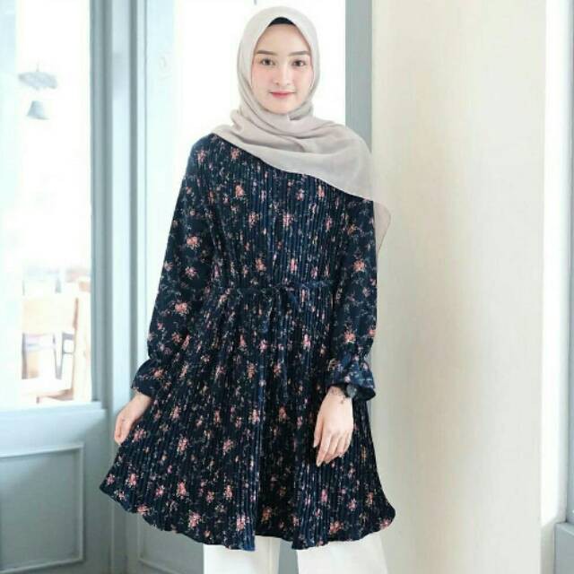 LONG TUNIK RAYON VISCOSE PREMIUM BUSUI ATASAN TUNIK MOTIF BEST SELLER FASHION MUSLIM WANITA TERBARU