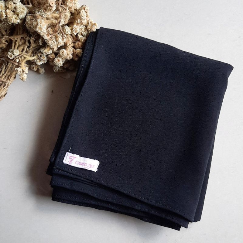 (PART 1)PASHMINA 200x75 SET CADAR/PASHMINA CERUTI SYARI/PASHMINA JUMBO-Black
