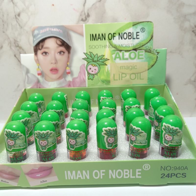 PROMO ECER LIP TINT Botol Gelas NEW IMAN OF NOBLE  | LIP OIL MINI  VIT BIBIR MENGANDUNG NO.940A/7057