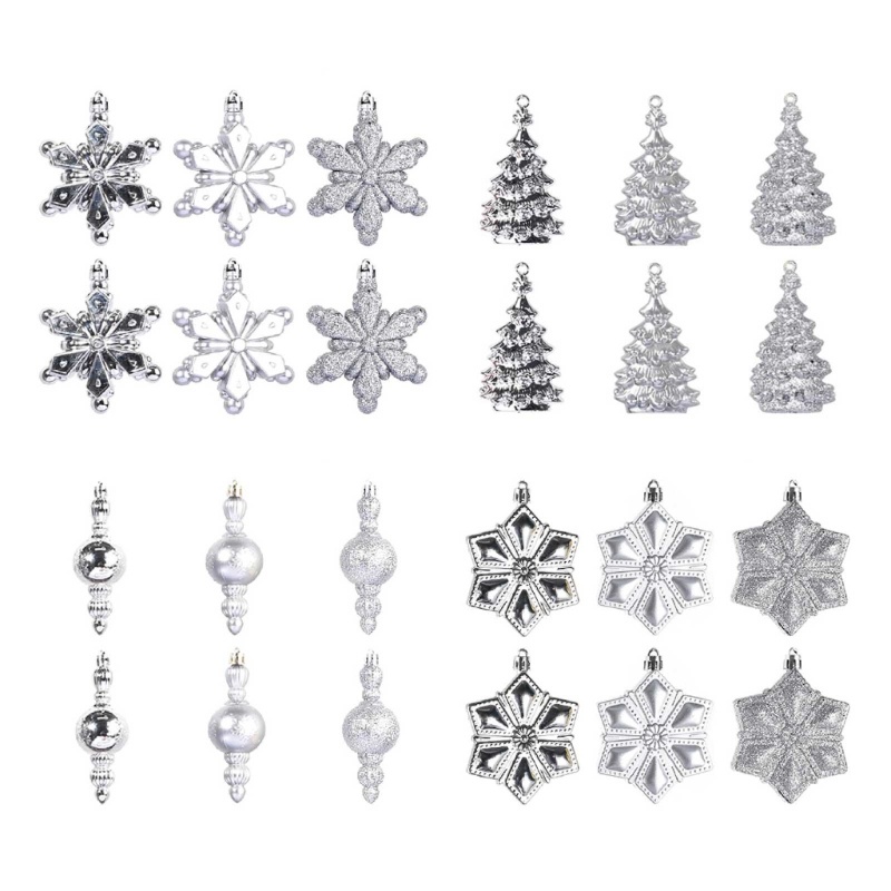 Ornamen Bintang Snowflake Model Gantung Untuk Dekorasi Pohon Natal