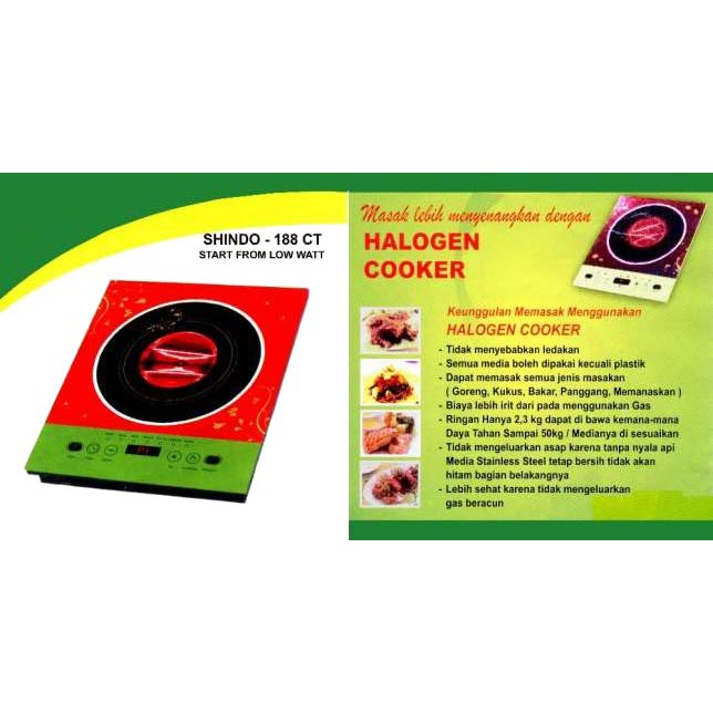 HALOGEN COOKER MERK SHINDO ASLI 100%