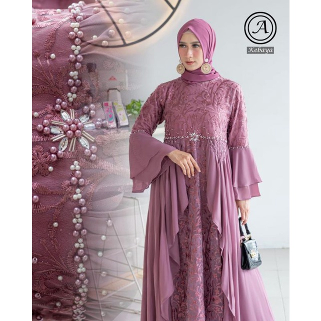 GAMIS ASHANTY // BAHAN TILLE BORDIR PREMIUM MIX BABYDOLL // By Assyifa Kebaya