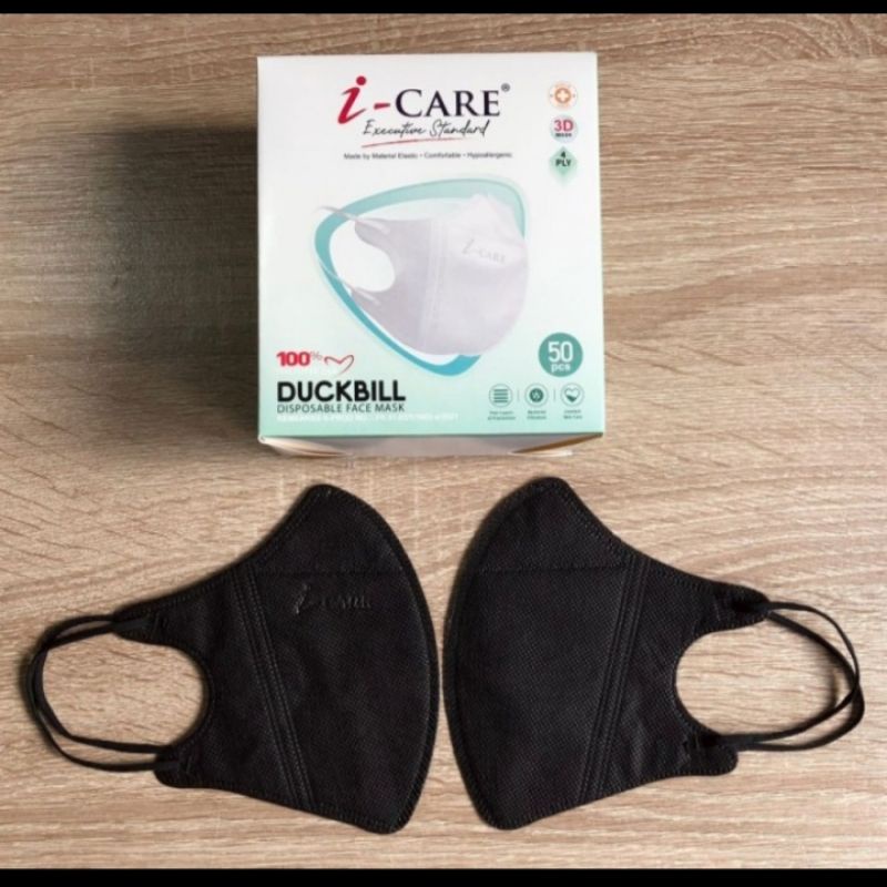 Masker Duckbill icare 4ply earloop (embos icare) Original 100%