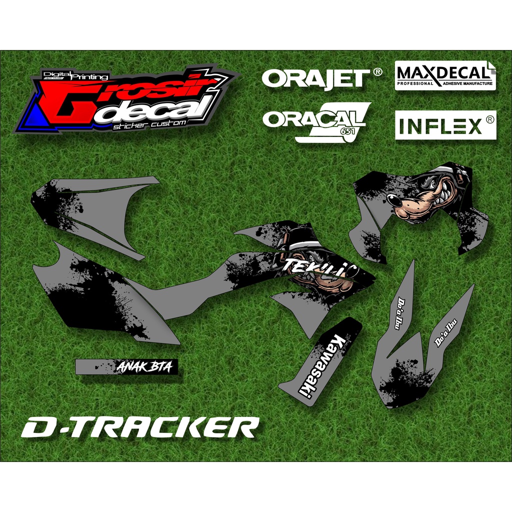 Stiker Decal Kawasaki Dtracker 150 abu Sticker Decal Dtracker Fullbody