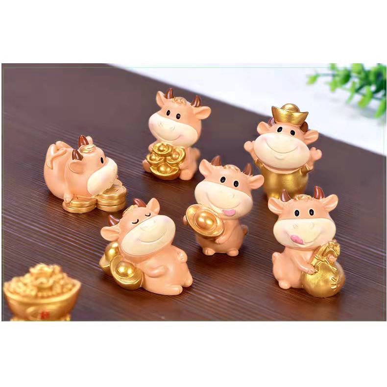 Cake Toper Miniatur Topper Hiasan Kue Ultah Ulang Tahun Sapi Hoki /Pcs