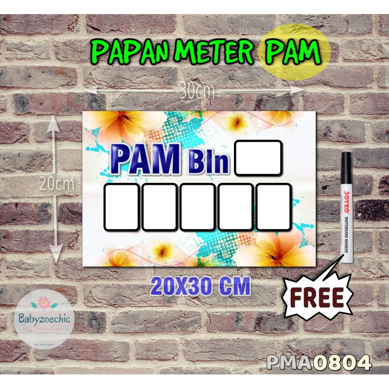 

Zoe Papan Meter Listrik PLN PAM motif Unik - Flower 04