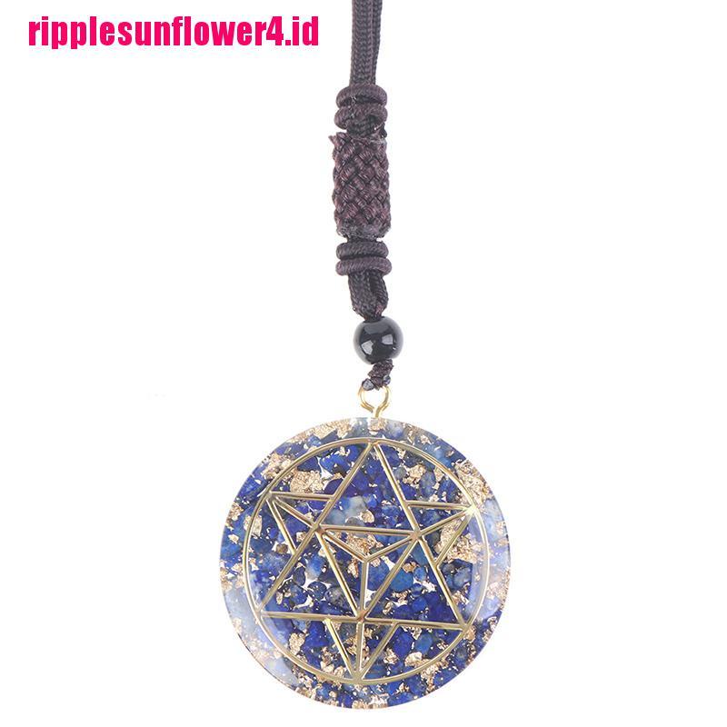 Seven Kalung Tali Dengan Liontin Kristal Chakra Seven Blue Orgonite Untuk Wanita