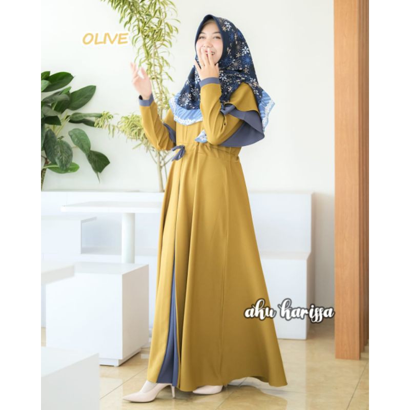 milva dress ori by aku karissa / gaamis terbaru / gamis murah