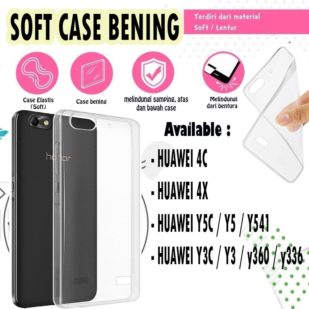 WARNA ACAK Ultrathin Silikon Case Casing HUAWEI  4C  4X  Huawei  Y5C  Y5  Y541  Y3C  Y3 Y360 Y336