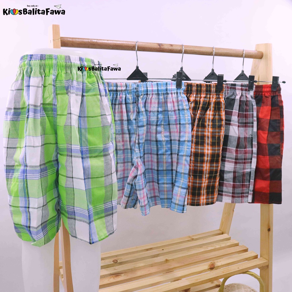 Celana Hawai Pria fit XXL / Motif Kotak Pria Harian Boxer Pendek Jumbo Pants Harian Big Size