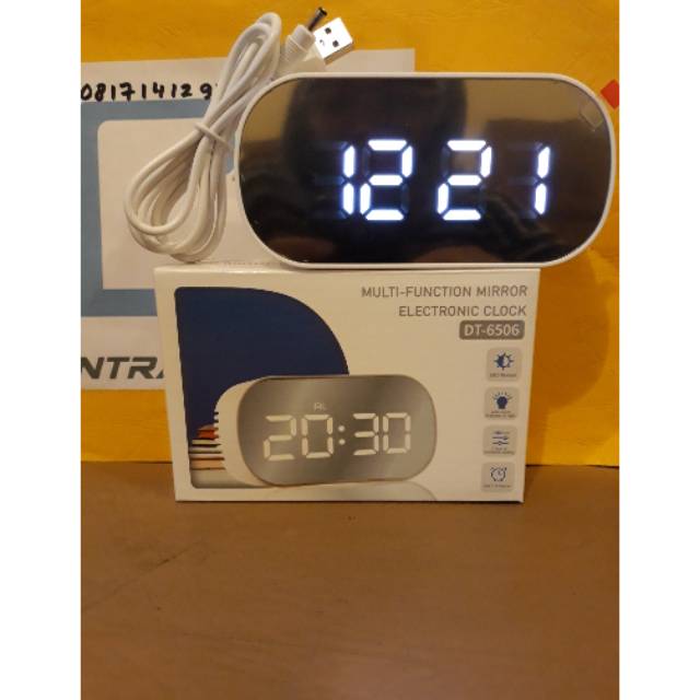 LED MIRROR CLOCK DT - 6506