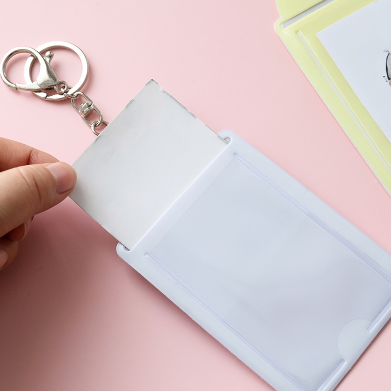 KPOP Card Holder Wanita Keyring Dengan Motif Tempat Photocard