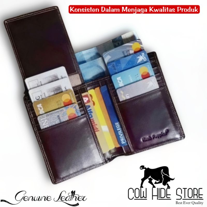 Dompet Pria Kulit Asli Bifold Up Emboss Hush Puppies - 15 Slot-5