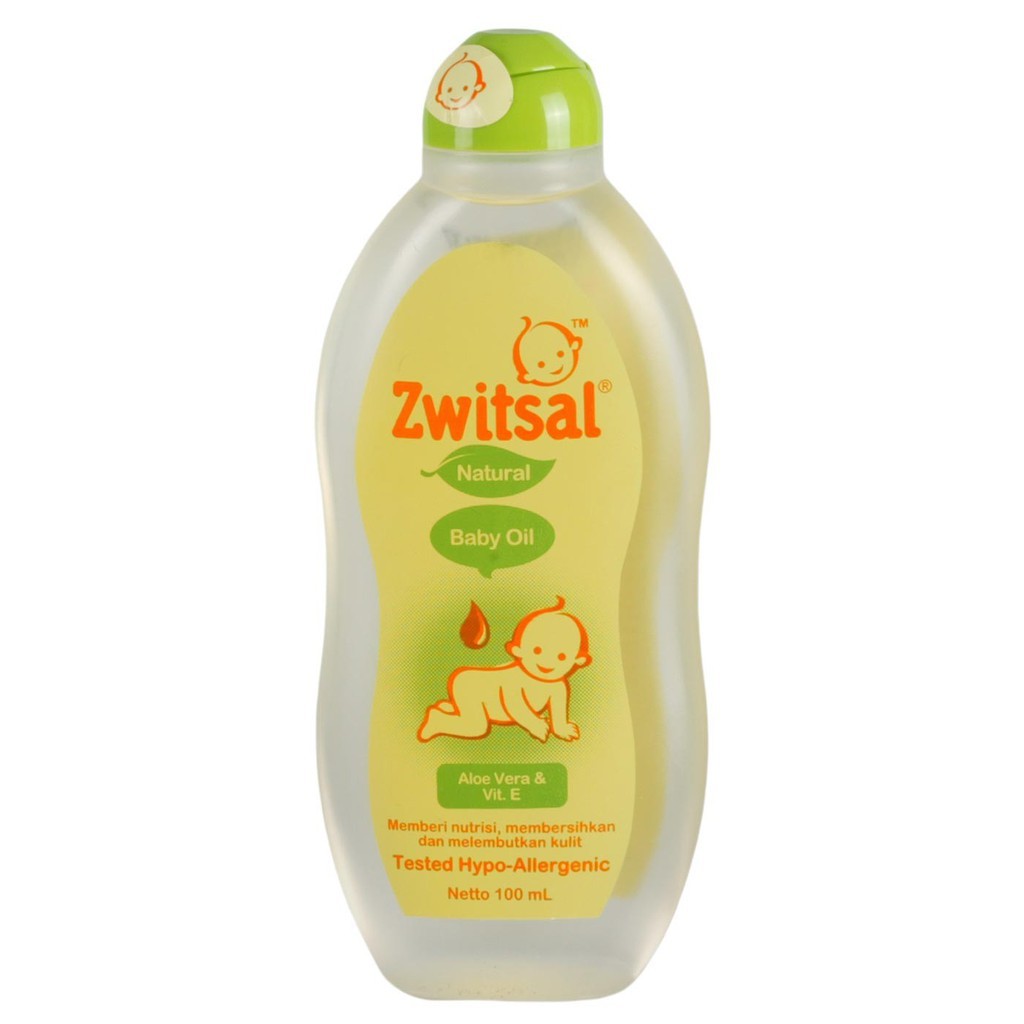 Zwitsal Baby Oil Natural Aloe Vera &amp; Vitamin E 100 Ml