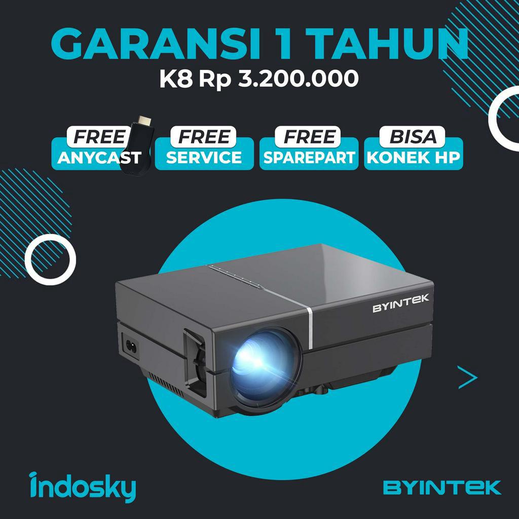 GARANSI 1 TAHUN Proyektor K8 WiFi Original Full HD | Byintek K8 | Proyektor Mini Original | Projector Original | Proyektor Mini | Proyektor HD | Proyektor Portable | Proyektor Byintek | Mini Projector Original | Pusat Proyektor Indonesia