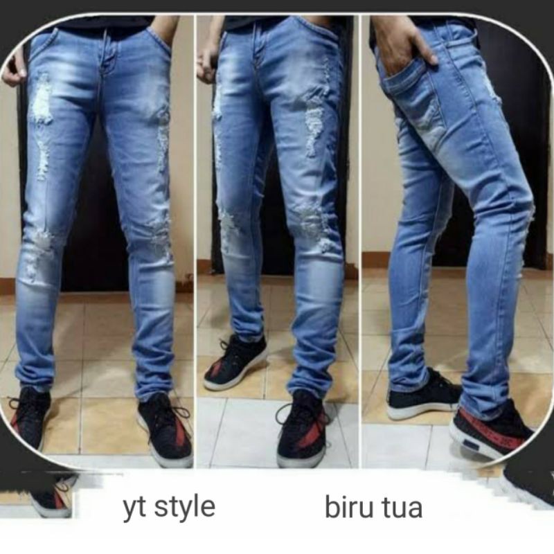 celana jeans pria | celana jeans pria sobek