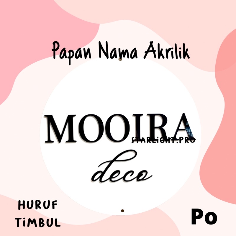 

papan sign nama toko akrilik timbul