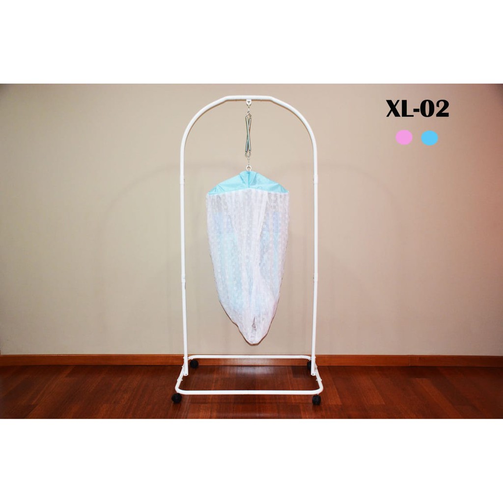 Tiang Ayunan XL-02 + Ayunan ber-mattress dengan sisi jaring/jala