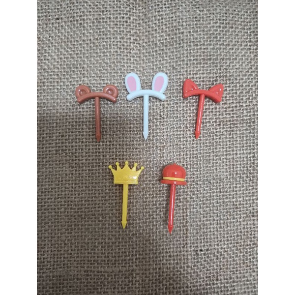 tusuk bento telinga brokoli ebi, food picks, fruit picks, bento picks