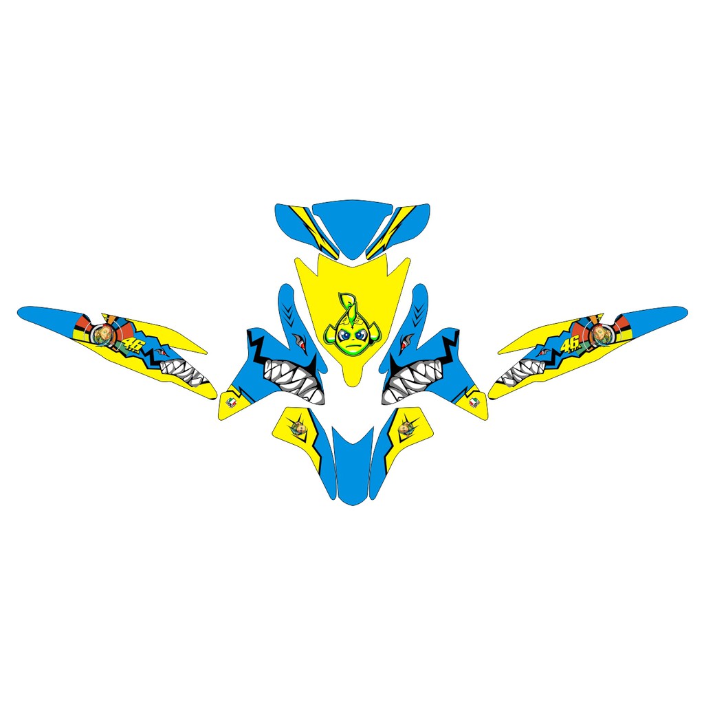Stiker Decal Honda VARIO Bisa Untuk Vario 125 eSP Vario 150 Vario 110 VArio FI Vario Karbu Custom St