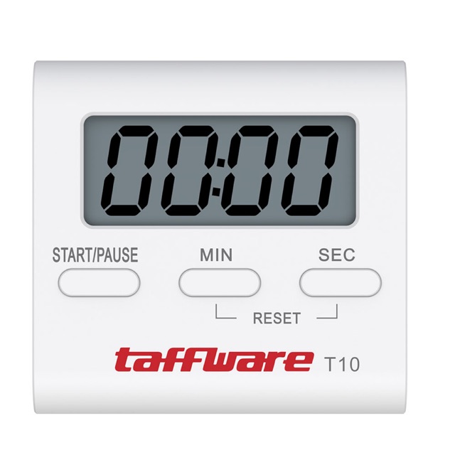 Taffware Timer Masak Dapur Countdown Digital Alarm Clock- White