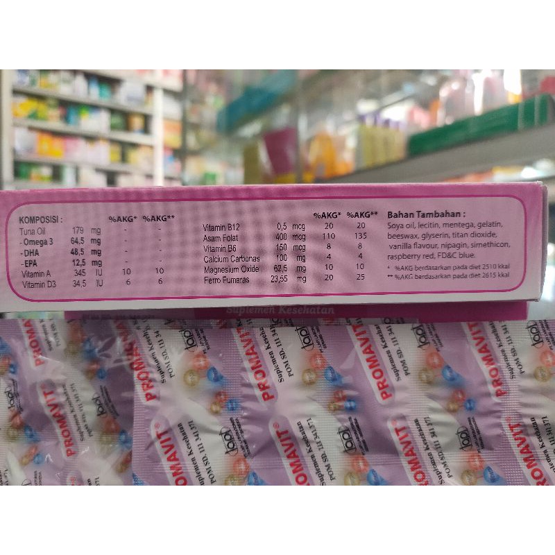 PROMAVIT  1 STRIP @10KAPSUL VITAMIN IBU HAMIL &amp; MENYUSUI