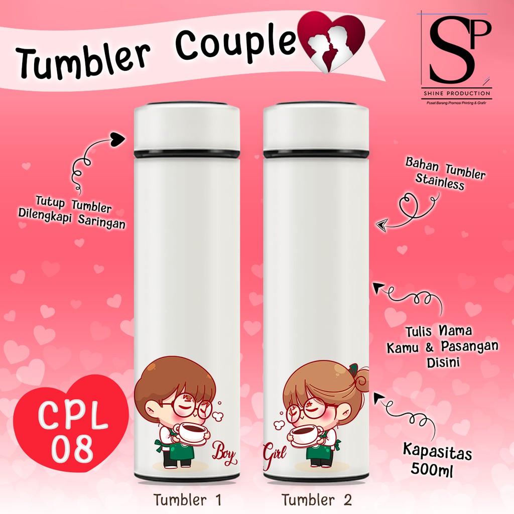 Tumbler Couple Botol Minum Couple Valentine