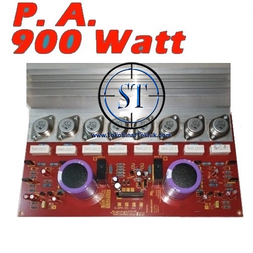 Kit PA Sukhoi 900W Power AMplifier 900 Watt Stereo  Transistor Jengkol ST kualitas Bagus CT Plus Elco Dioda