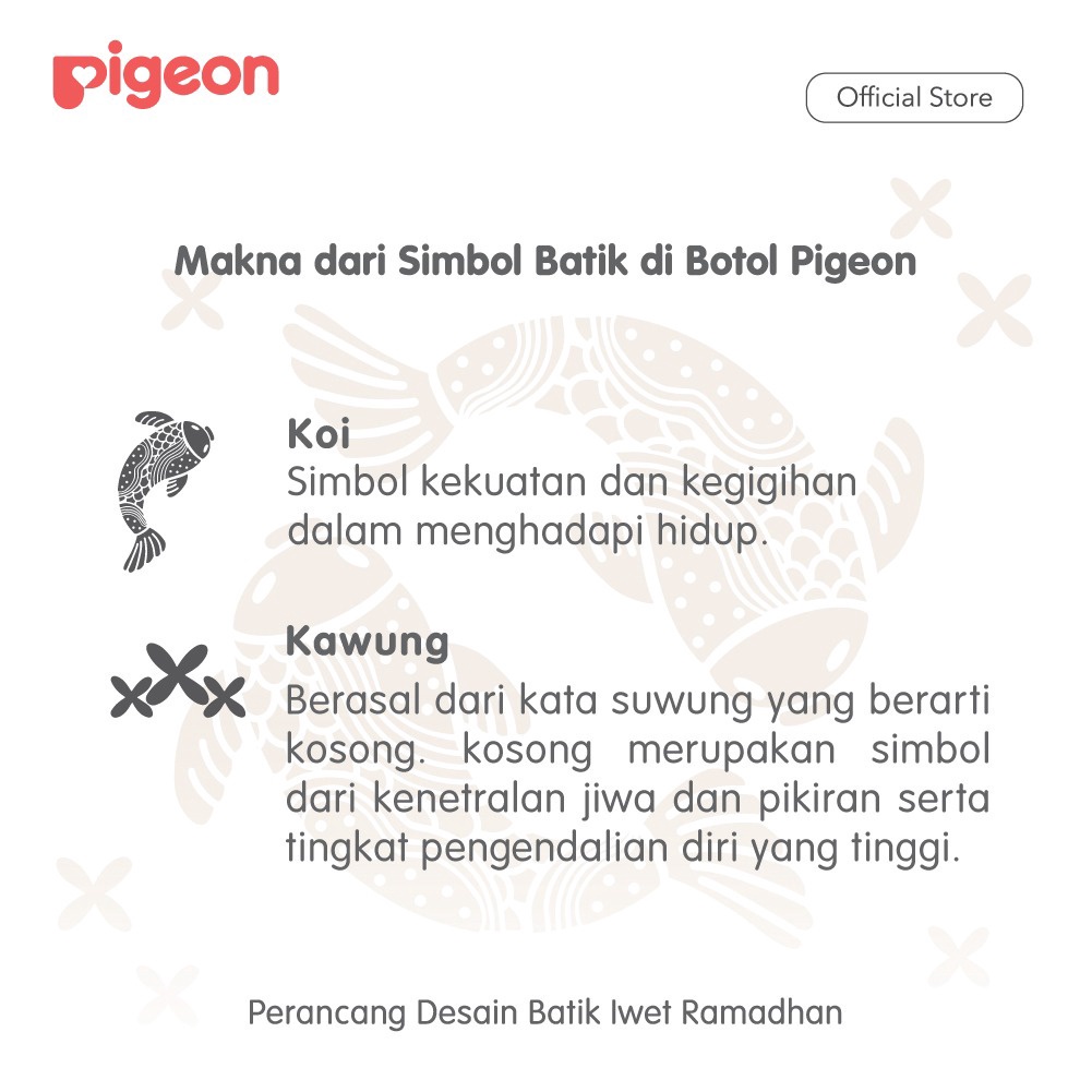 Botol Susu Bayi PIGEON PP Wide Neck 160Ml - Batik Koi