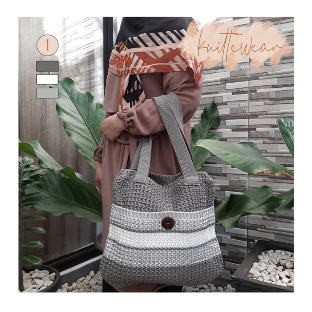 TOTEBAG RAJUT (GREY SERIES)