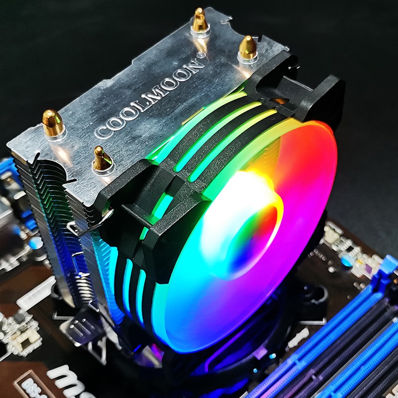 CPU FAN COOLER COOLMOON RGB FOR INTEL DAN AMD FAN PROCESSOR