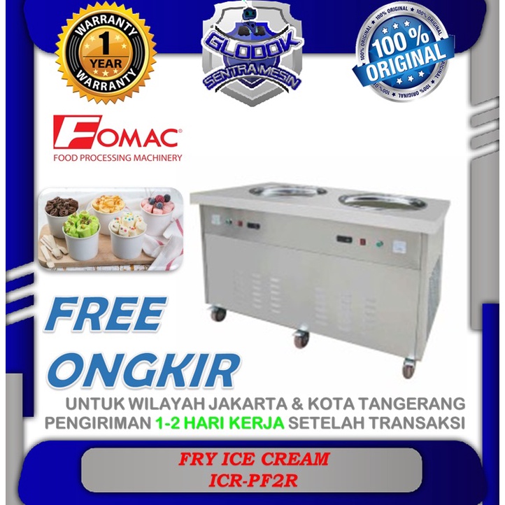 Mesin es krim goreng fry ice cream ICR-PF2R FOMAC