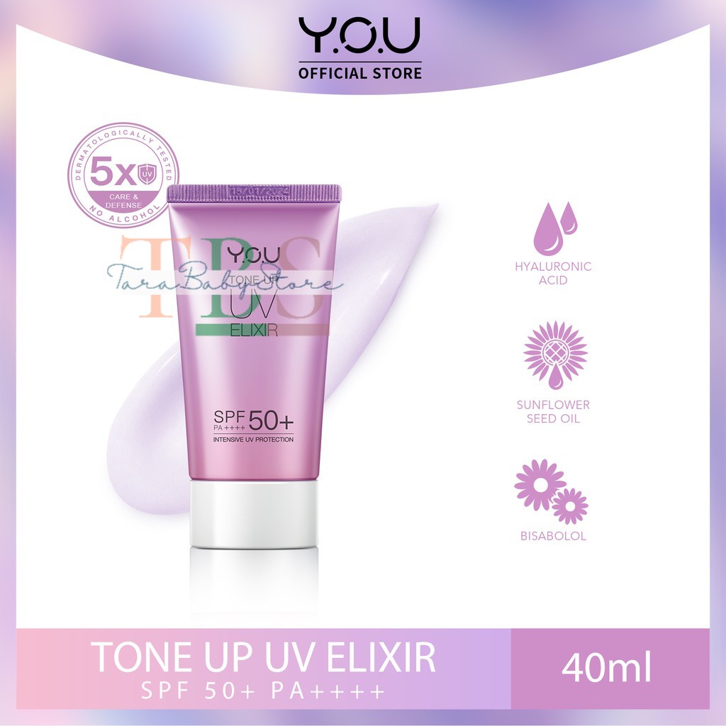 YOU Daily Skin Goods Tone Up UV Elixir SPF 50+ PA++++ [Sunscreen dengan Efek Tone Up] TBS-BEST SELLER