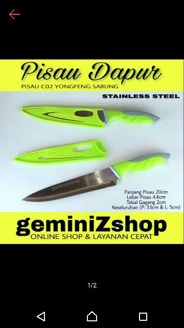 Pisau Dapur 30cm C02 Yongfeng Sarung