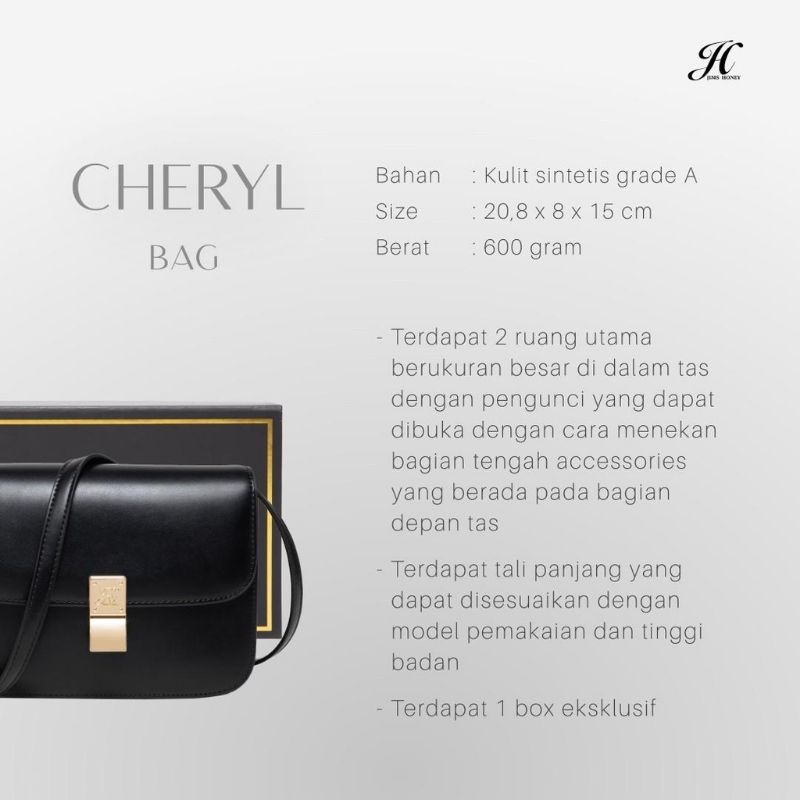 Cheryl Bag Jims Honey Tas Slempang Wanita Murah Lucu Original 100% Free Box