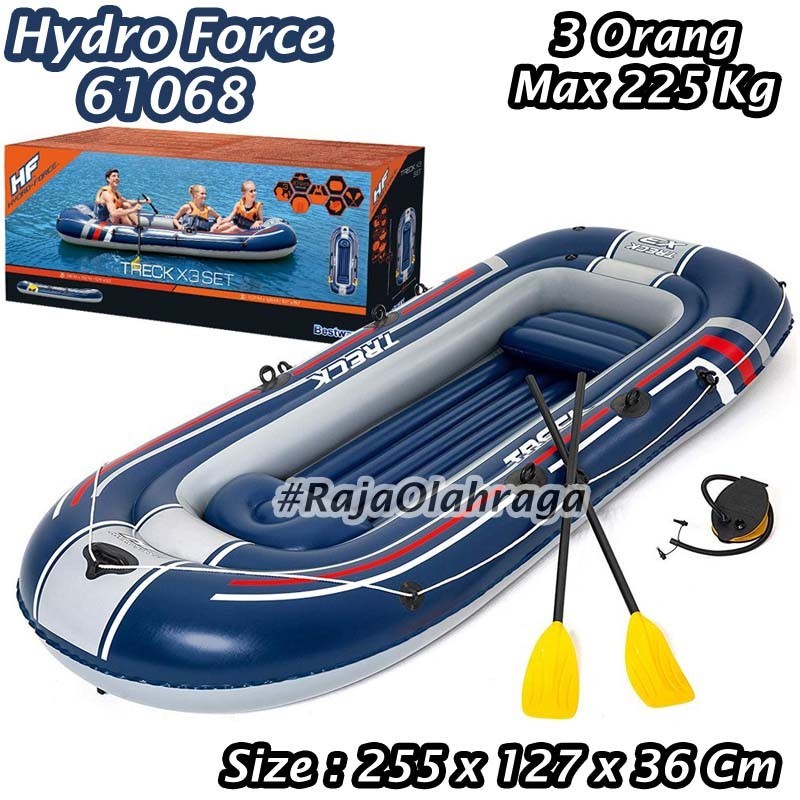 Perahu karet 3 orang Bestway 61068 Hydro Force Raft Treck X2 Set 61068