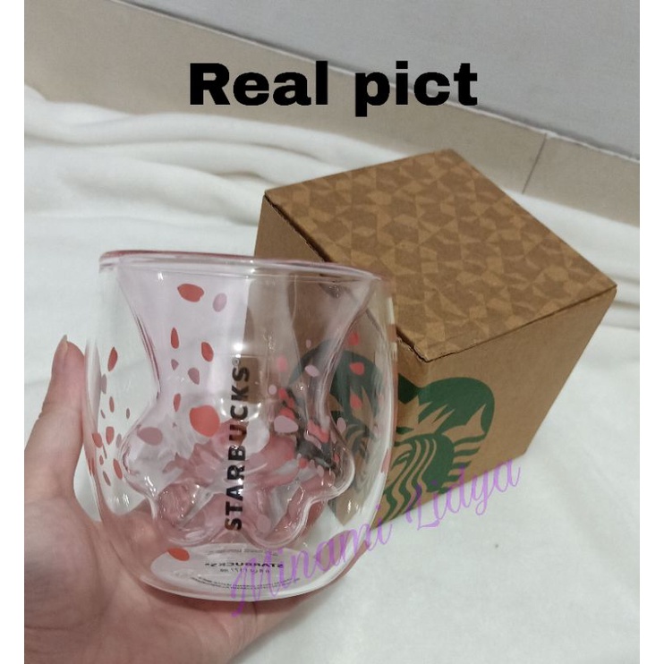 gelas paw cat kucing sakura starbucks